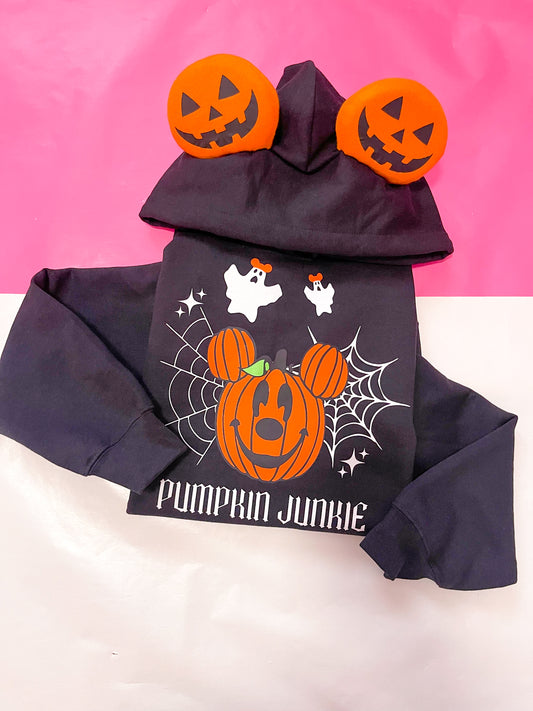 Pumpkin Junkie Mouse Ear Hoodie