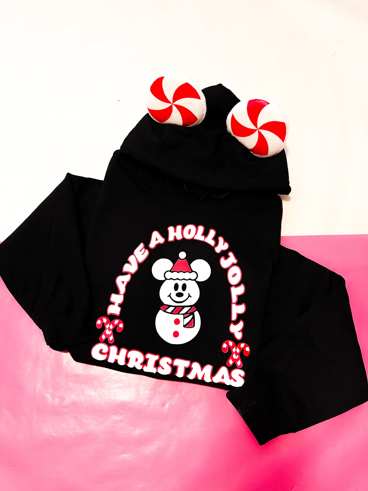 Holly Jolly Snowman Mouse Ear Hoodie