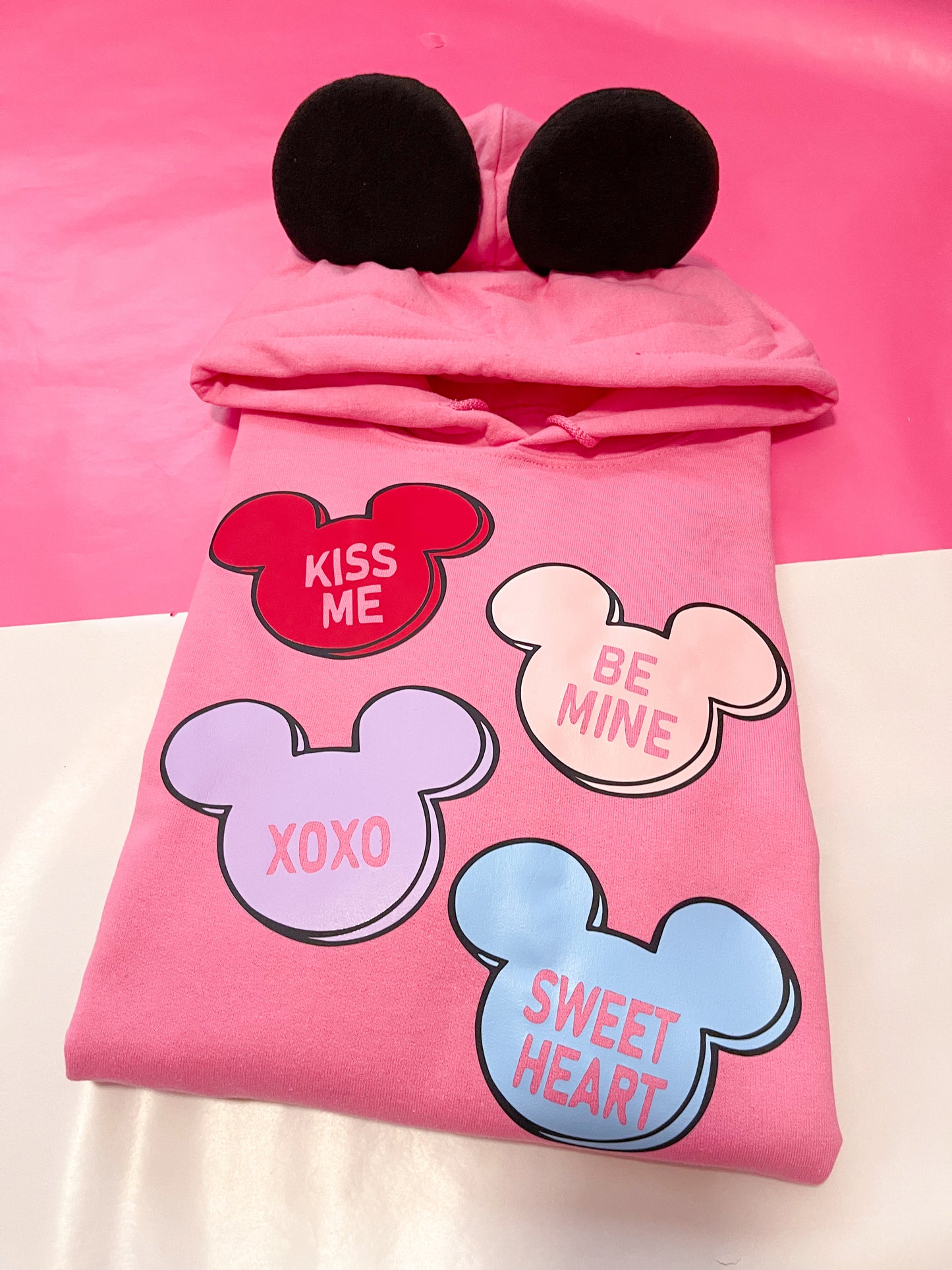 Valentine Talking Candy Mouse Ear Hoodie